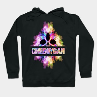 Cheboygan Tie Dye Watercolor Gift Souvenir Hoodie